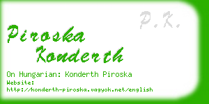 piroska konderth business card